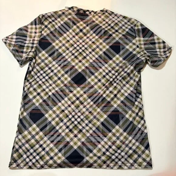 Plaid Logo Graphic T-Shirt Streetwear Designer Inspired Cotton Tee - Picture 2 of 6